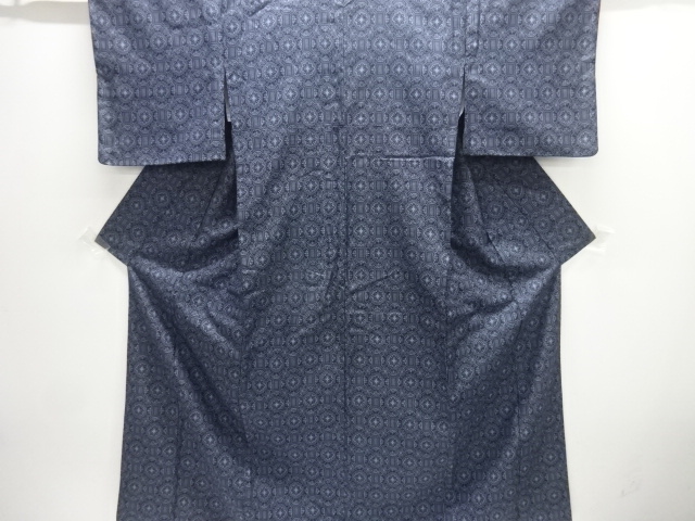 JAPANESE KIMONO / NISHIJIN OMESHI / WOVEN SHOKKO& FLOWER CREST 